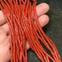 Genuine Red Italian Coral Tube Beads-2.75x5mm 17 Inches Strand, Real Red Coral Beads for Bracelet and Necklace Design, Italian Coral Tubes