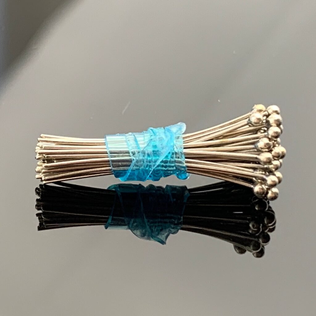 Sterling Silver Ball End Head Pins – 26 Gauge, 20mm – Pack of 50 – Jewelry Making Supplies – Jewelry Wire Pins – Silver Ball Head Pins