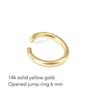 14K Gold Open Jump Ring – 6mm, 20.5 Gauge Solid Gold Jewelry Findings, Solid Gold Ring Connector, Gold Link Ring, 14k Fine Gold Findings
