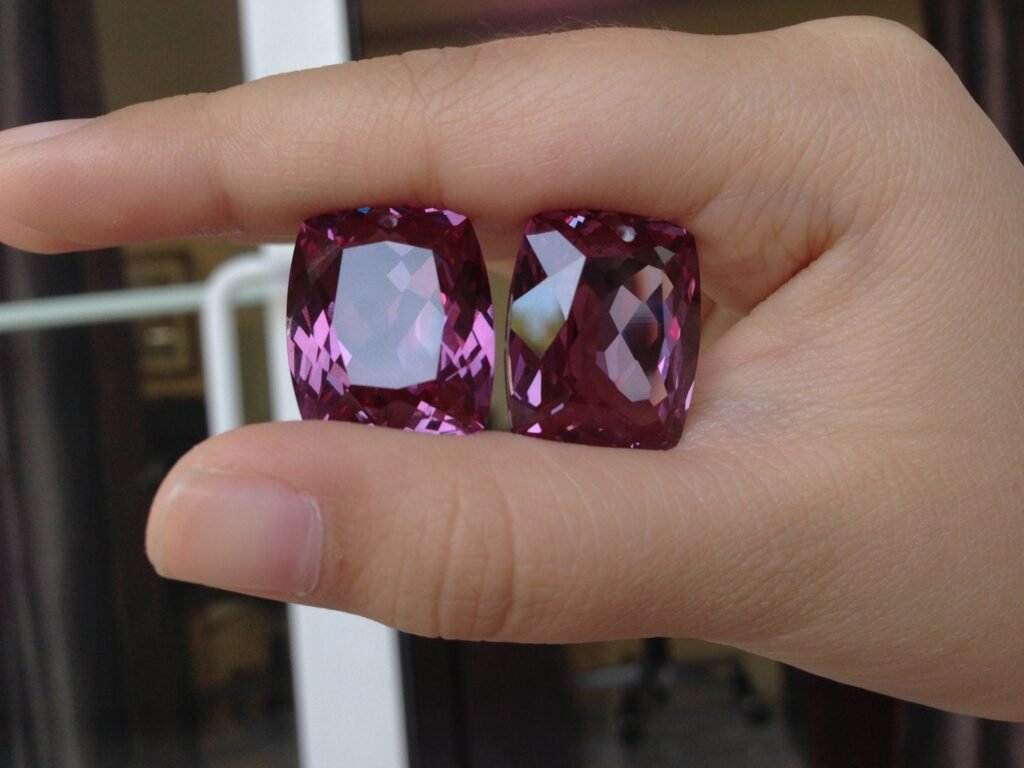 Color Change Alexandrite Gemstone Pair – Faceted Gemstones for Earrings or Jewelry Making – Sold as Pair jewelry DIY supplies. Sold by pair