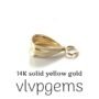 14k Solid Gold Pendant Bail with Open Ring, 14K Gold Pendant Bail, Gold Pendant Bail, Charm Bail, Real Gold Bail, Small Gold Bail, 14K Bail
