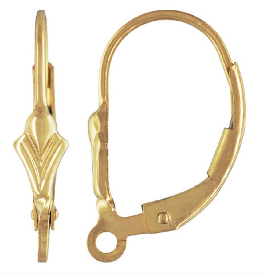 Premium 14K Gold Filled Lever Back with Open Jump Ring – Perfect for DIY Earrings. Sold by Pair (2 pieces)
