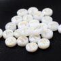 Personalized Gold Letter Shell Beads | 8mm Natural White Shell | 1mm Drill Hole | DIY Jewelry | Round Shell Beads | DIY Shell Beads