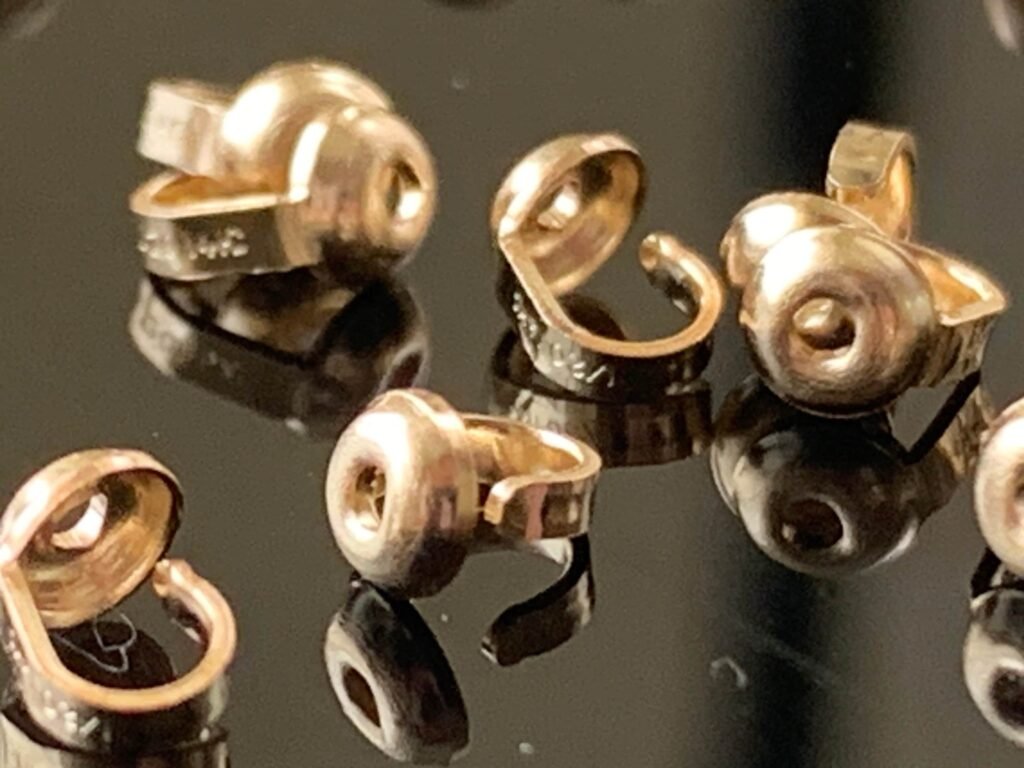 14K Gold Filled Plain Bead Tips 0.038″ Hole | Pack of 10 | Jewelry Making Findings for Beads & Pendants | 14K Gold filled Jewelry Supplies