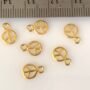 Gold vermeil peace charm 6.48 x9.60 mm