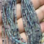 Natural Fluorite Beads – 2.5mm Micro Faceted Round Gemstones – 2 Strands of 12.5 Inches – Multi Color Fluorite for Jewelry Making