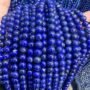 Natural Lapis Round Smooth Beads, 4mm 6mm 8mm, 14 Inch Strand, Genuine Lapis Lazuli Beads for Jewelry Making