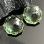 Green Amethyst Quartz Fancy Cut – 1mm Drilled Hole – Sold by Pair or Single – Faceted Gemstone for Jewelry Making