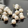 14k Gold Filled Natural Freshwater Pearl Connector 7-8mm, Gold Filled Pearl Connectors for Necklaces and Bracelets, Jewelry Findings