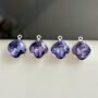 Sterling Silver Tanzanite Swarovski Crystal Drop, 12mm, Pack of 2, Faceted Pendant for Earrings and Necklaces, DIY Jewelry Making Supply