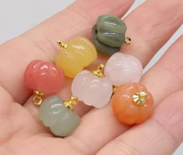 Gold Plated Mixed Gemstone Teardrop Charms – 18x20mm Amethyst, Moonstone, Quartz – Pack of 5 - Natural Gemstone Charms
