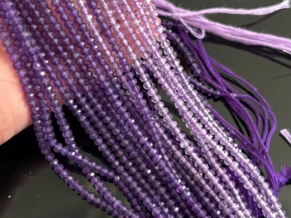 Natural Pink Purple Amethyst Beads – 3mm Faceted Round Gemstones – sold by 1 strand of 12 Inches – High Quality Beads for Jewelry Making - Image 7