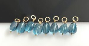 14k Gold Filled London Blue Topaz Nugget Pendant, Handmade 14k Gold Filled Pendant, Natural Topaz Nugget Charm, Gold Filled Gemstone Charm